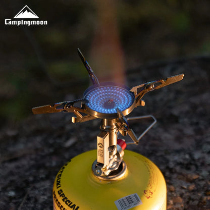 CAMPINGMOON XT-2F Xuanfeng Titanium Rocket Stove Portable Mini Camping Gas Burner Stable Voltage Output Outdoor Cooking Furnace