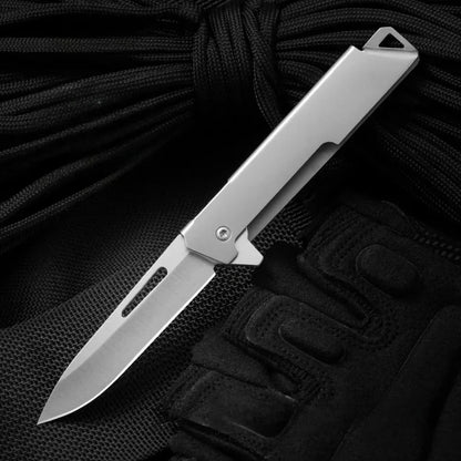 2026 New stainless steel folding fruit knife for home peeling outdoor convenient folding knife express delivery unboxing