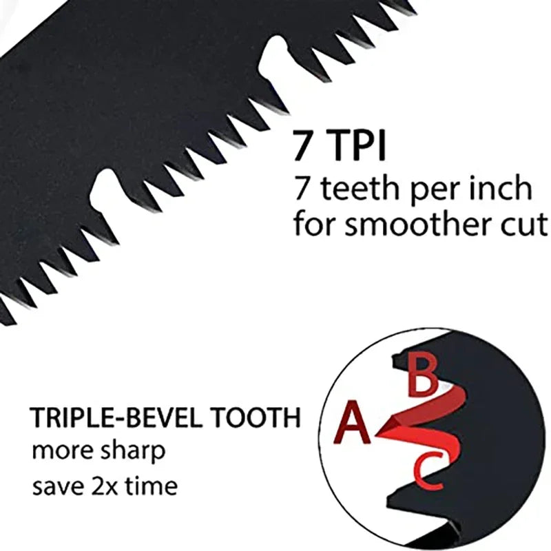 1Pc Folding Hand Saw Outdoor Logging Saw Woodworking Folding Portable Saw Garden Camping Pruning