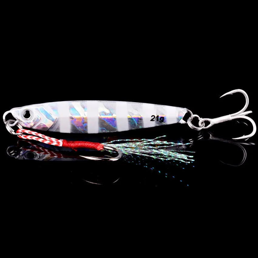 3/5/8pcs Metal Jig Fishing lure Set 7g 10g 14g 21g 28g 40g Sea Shore Casting Jigging lures Jigs Spoon Saltwater Artificial Bait