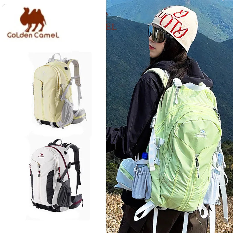 GOLDEN CAMEL Waterproof Mountaineering Bags Unisex Hiking Backpacks Travel Large Capacity Backpack Student Schoolbag Lightweight