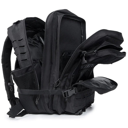 45L Tactical Backpack Molle System Men's Outdoor Hiking Rucksack with Bottle Holder EDC GYM Hunting Bag for Survival
