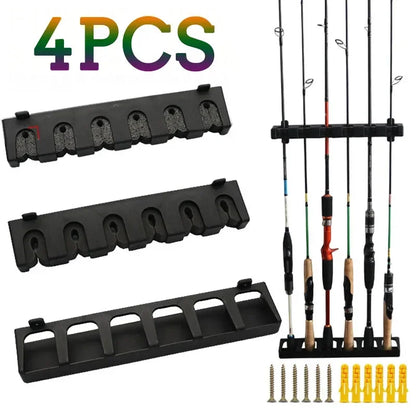 Wall Mount Fishing Rod Rack (6 Rods)