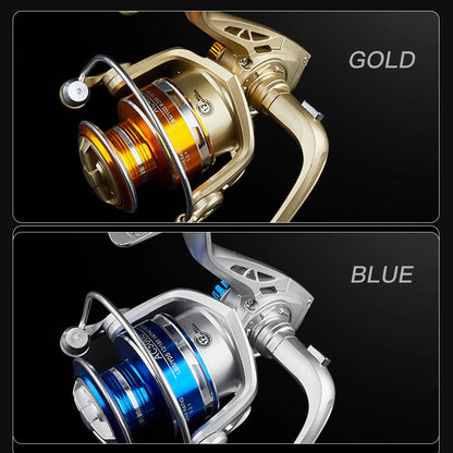 BILLINGS AC Spinning Reel,Saltwater Freshwater Fishing Reel,22LB Max Drag,5.2:1 Gear Ratio,With Metal Spool&Fold Rocker
