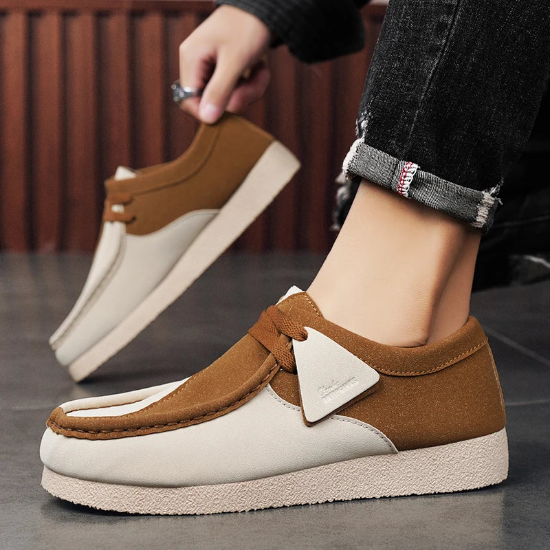 Men’s Casual Comfort Sneakers – Versatile Outdoor Fashion Shoes with Thick Sole