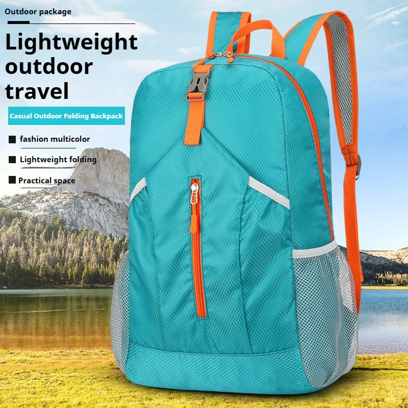 Outdoor Sports Shoulder Bag Ultra-light Large Capacity Folding Backpack Mountaineering Top Pack Suitable for Hiking, Cycling