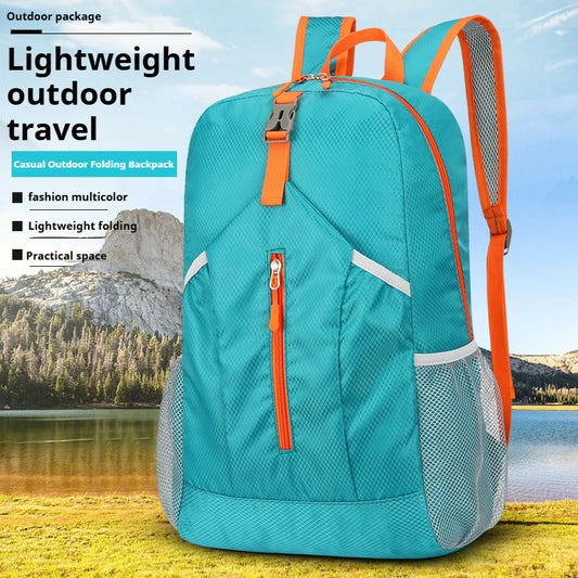Outdoor Sports Shoulder Bag Ultra-light Large Capacity Folding Backpack Mountaineering Top Pack Suitable for Hiking, Cycling