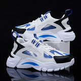 Men’s Casual Sports Shoes 2025 – Platform Sneakers with Breathable Mesh & Leather Stitching