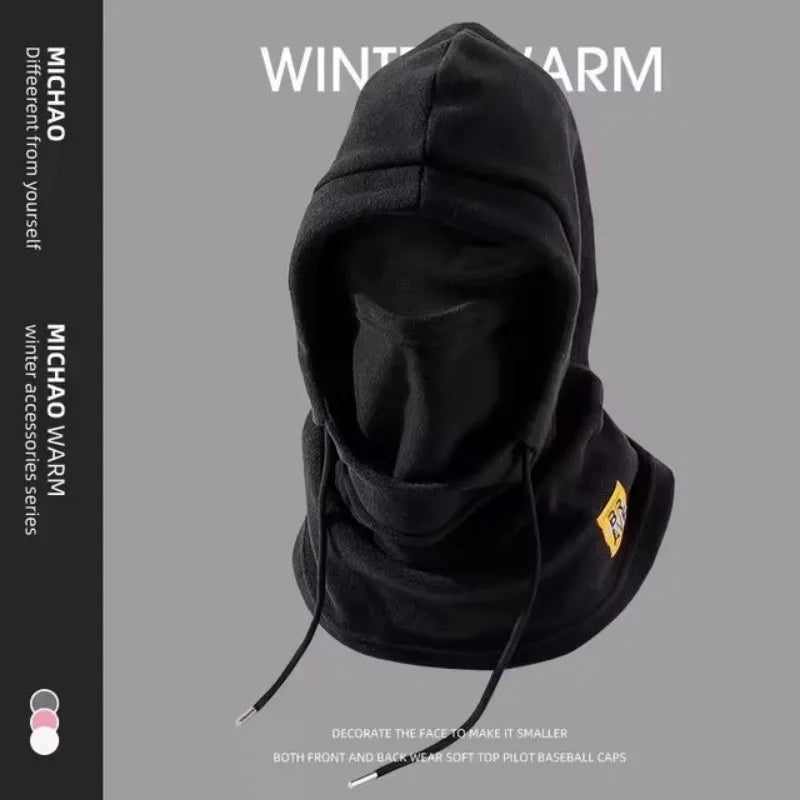 Winter Warm Hat with Mask and Neck Warmer 3-in-1 Windproof Balaclava for Men and Women Masked Hat Cycling Cold Weather Protectio
