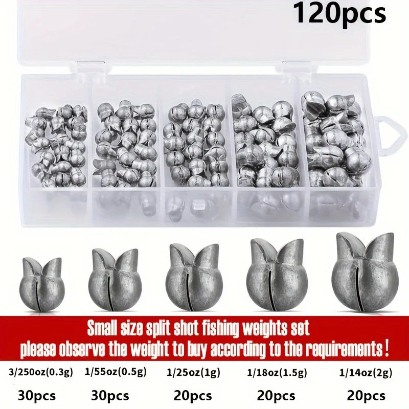 TAKBAS Split Shot Sinker Kit (60/120 Pack)