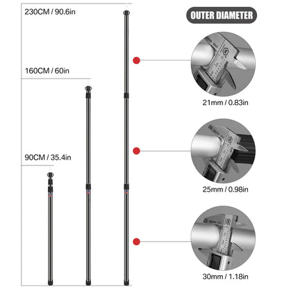 Adjustable Aluminum Tarp Poles – Tent & Awning Support Rods
