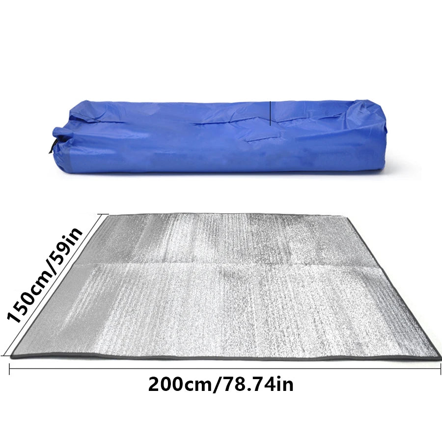 Outdoor Double-sided Moisture-proof Aluminum Foil Foam Pad Waterproof and Insulating Foil Mat Picnic Mat Camping Mat for Beach T