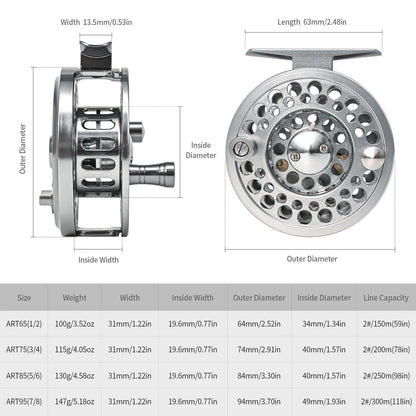 LEO Ultralight Aluminum Fly Reel