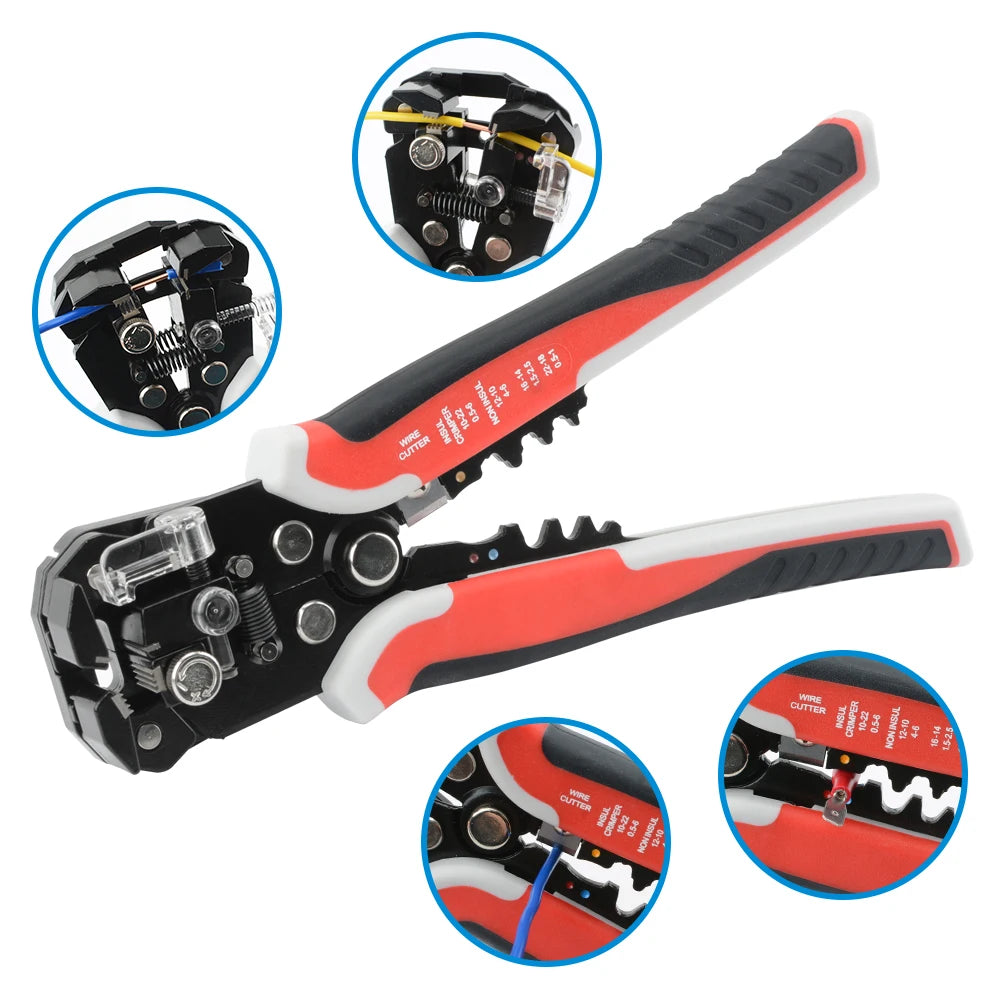 Professional Electrician Wire Tool Cable Wire Stripper Cutter Crimper Automatic Multifunctional Crimping Stripping Plier Tools