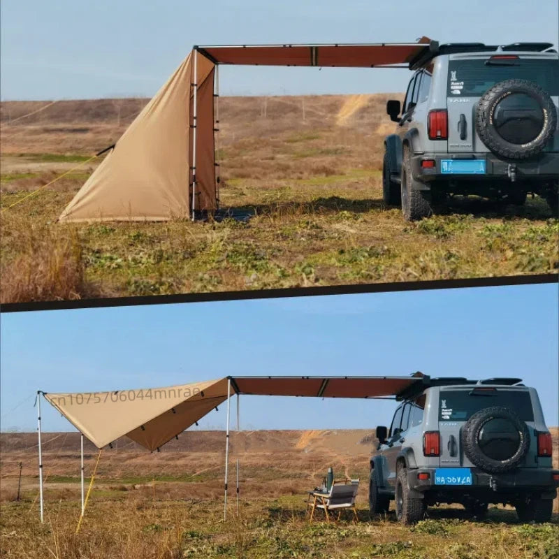 Outdoor Car Side Tent, Expansion Accessories, Shelter with Windows, Side Arrangement of Bags, Projection Screen Tent