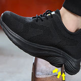 Men’s Safety Shoes – Lightweight Breathable Summer Work Sneakers | Puncture & Impact Resistant Steel Toe Footwear