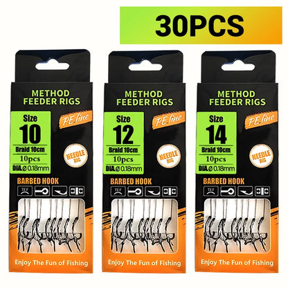 Pre-Tied Carp Hair Rigs (Sizes 6-12)