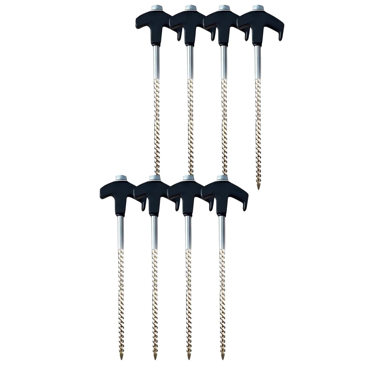 Outdoor Camping Tent Stakes Versatile Anchoring Metal Threaded Tent Spikes for Securing Tents Canopies Tarps