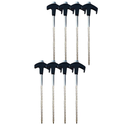 Outdoor Camping Tent Stakes Versatile Anchoring Metal Threaded Tent Spikes for Securing Tents Canopies Tarps