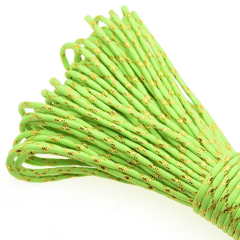 Gold & Silver 550 Paracord – Type III, 100ft, 19 Colors