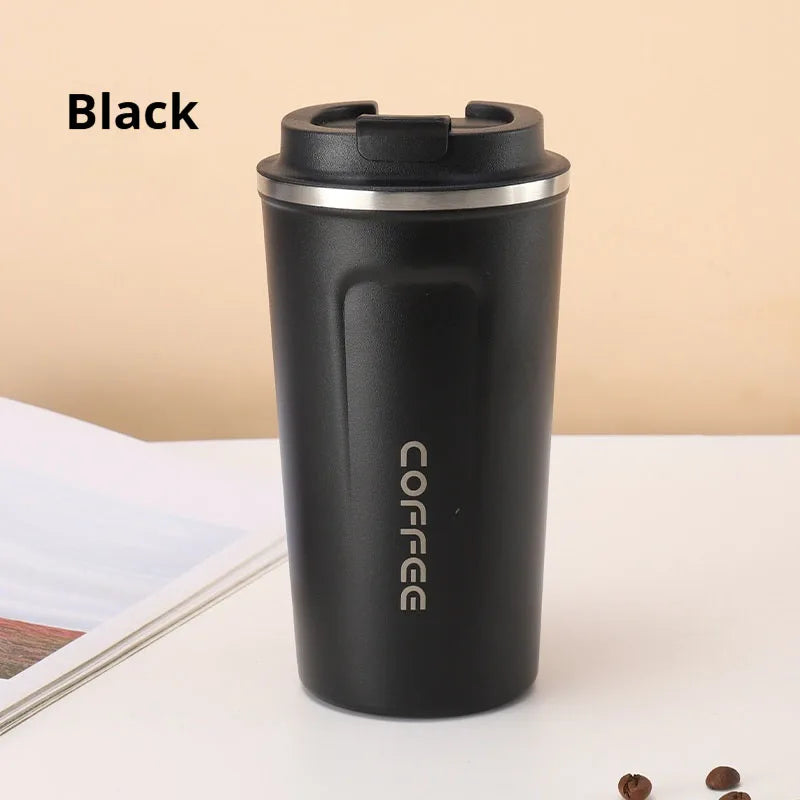 380/510ML Stainless Steel Car Thermal Cup Coffee Cup  for Outdoor Sports Cold and Heat Thermal Mug Tumbler Insulated Flask Water