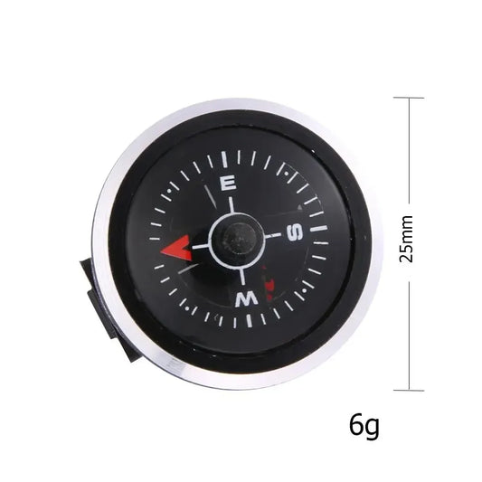 1Pc Mini Watch Strap Button Compass for Paracord Bracelet Survival Pocket Compass Outdoor Hiking Camping Accessories Tools