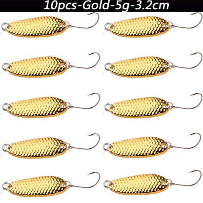 Trout Spoon and Spinner Lures (10 Pack)