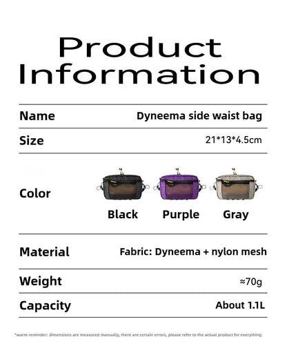 HIKEMAN Dyneema Fiber Waist Pack 1.1L Waterproof UrltraLight Multi Pocket for Cycling Running Hiking Camping Outdoor Sports