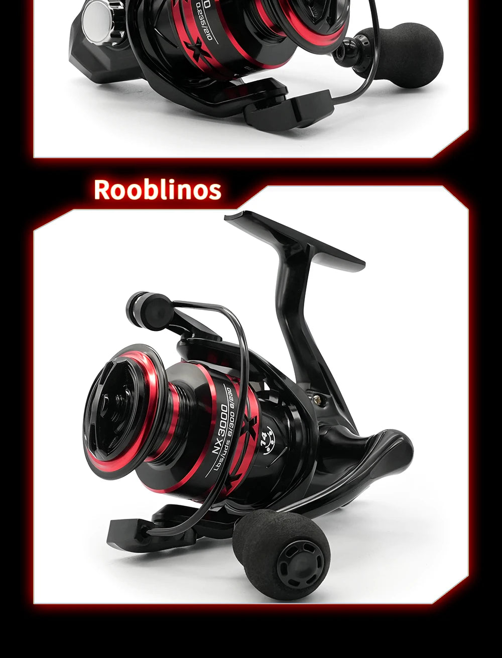 ROOBLINOS NX Fishing Reel 5.2:1 1000-6000 Max Drag 9KG Spinning Reels Metal Spool Reel Drag Fishing Reel,Fishing Accessories