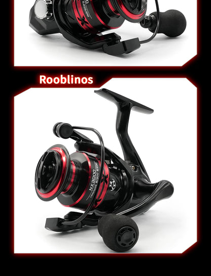 ROOBLINOS NX Fishing Reel 5.2:1 1000-6000 Max Drag 9KG Spinning Reels Metal Spool Reel Drag Fishing Reel,Fishing Accessories