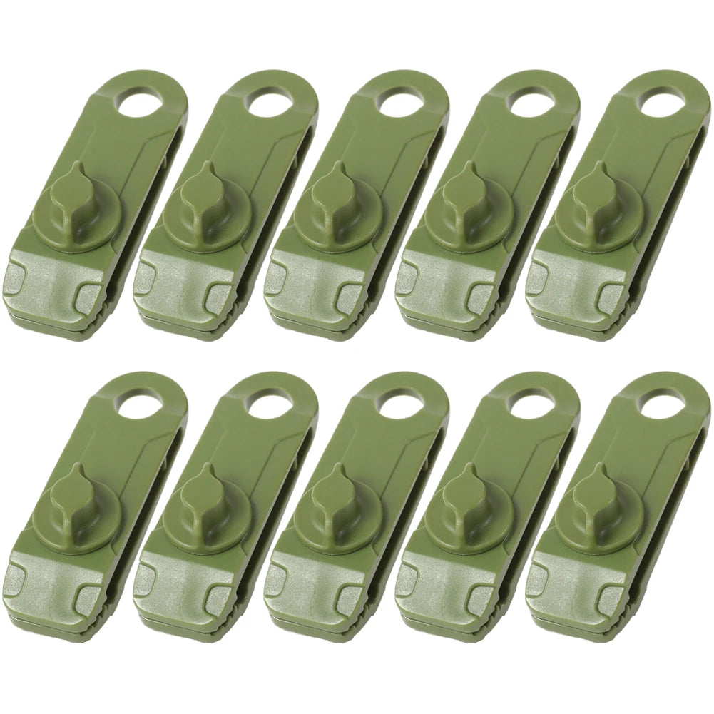 10/1PCS Tent Clip Tarpaulin Clamp Outdoor Camping Tarpaulin Holder Clip Wind Rope Clamps Awning Beach Hiking Camping Accessories