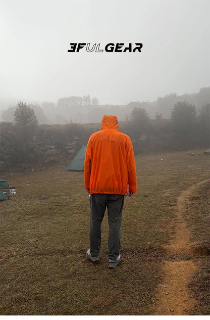 3F UL GEAR QingSuo Spilt Rain Poncho Outdoor Ultralight Sleeve Rain Coats 15D Nylon Waterproof Hiking Cycling Mountaineering