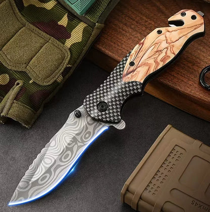 Stainless Steel Folding Knife High Hardness Camping Survival Multi-Functional Portable Mini Knife Fruit Knife