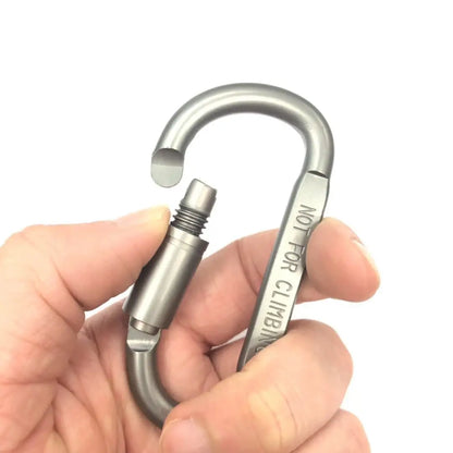 7cm Aluminum Alloy Carabiner Black D-Ring Key Chain Clip Camping Keyring Snap Hook Outdoor Travel Kit GYH