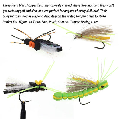 Bimoo Madam Spider Foam Hopper Flies (4 Pack)