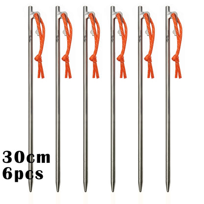 TiTo Titanium Alloy Tent Pegs Outdoor Camping Tent Nail Anti-bending Heavy Duty Canopy Titanium Tent Stake 20/24/30/35/40cm