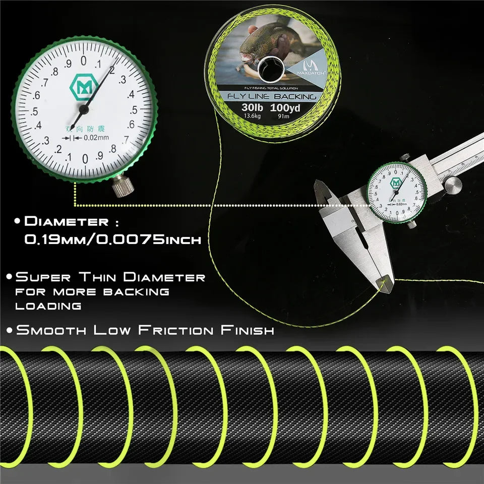 MAXIMUMCATCH Braided Fly Backing 100-300 Yds