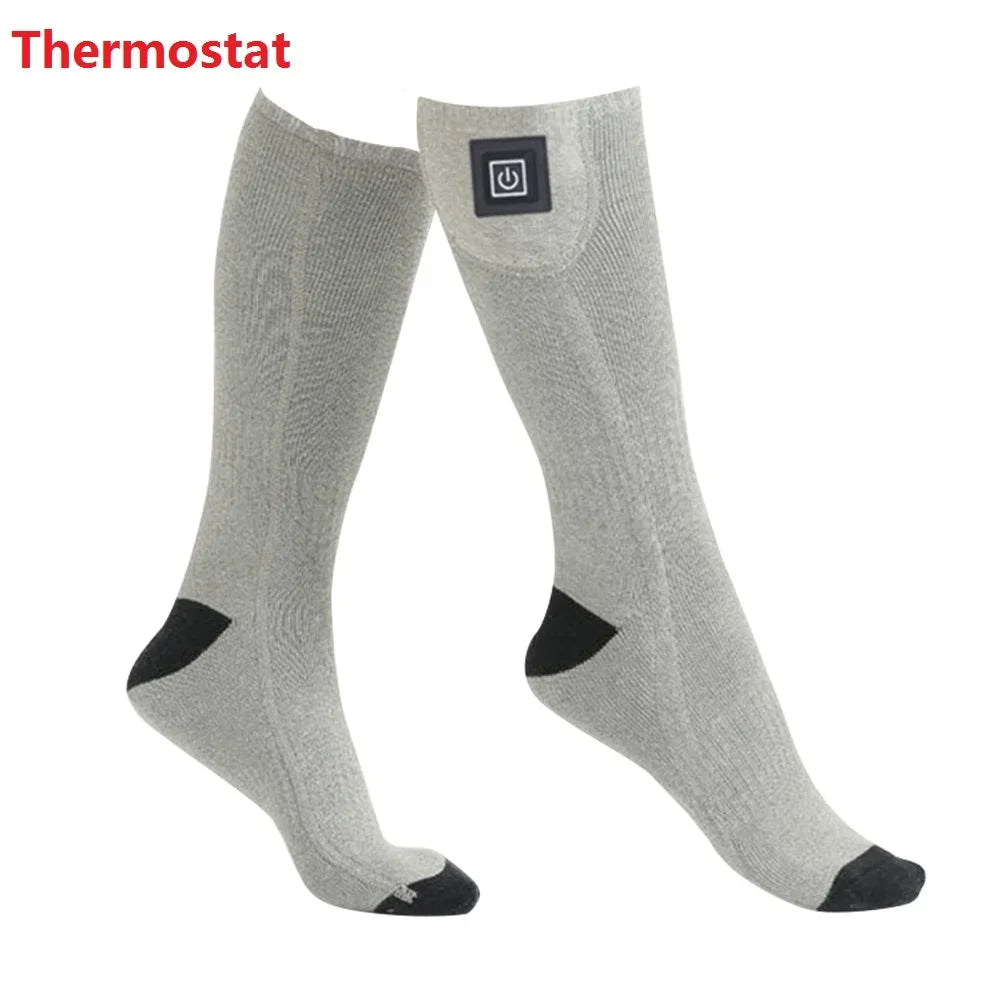 Winter Electric Heated Socks Men's Women's Thermal Heating Thermosocks Foot Warmer Socks Trekking Ski Cycling Outdoor Warm Socks