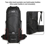 Traveling Backpacking Backpack 75L Hiking Backpack Large Capacity Camping Backpack with Rain Cover Shoes Warehouse Backpack