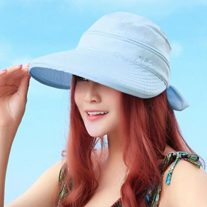 Women Ladies Outdoor Cap Anti-UV Summer Visor Sun Hat Wide Brim Beach Hat