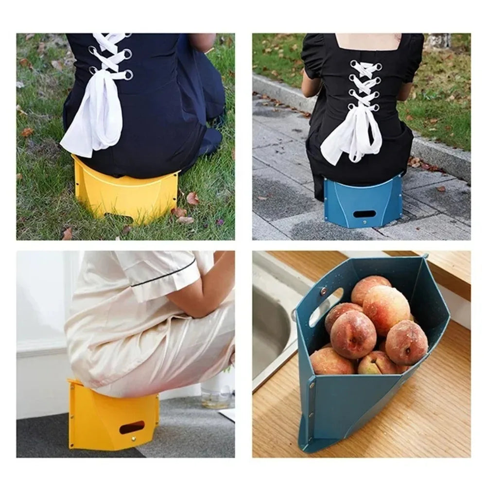 Lightweight Plastic Portable Folding Stool Outdoor Chairs Portable Stool for Camping Storage Stool Storage Stool Folding Chair
