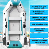 2.0–3.6m Inflatable Boat with Air Deck & Slat Bottom | Heavy-Duty PVC 3-Layer Fishing & Kayak Dinghy Set