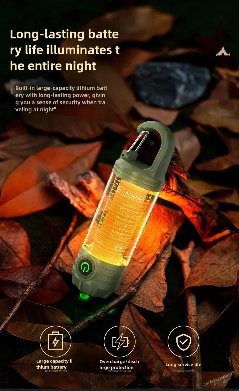 Multi Functional Outdoor LED Outdoor Camping Lights Rechargeable Flashlights Portable Night Lights Waterproof Travel Tent Light