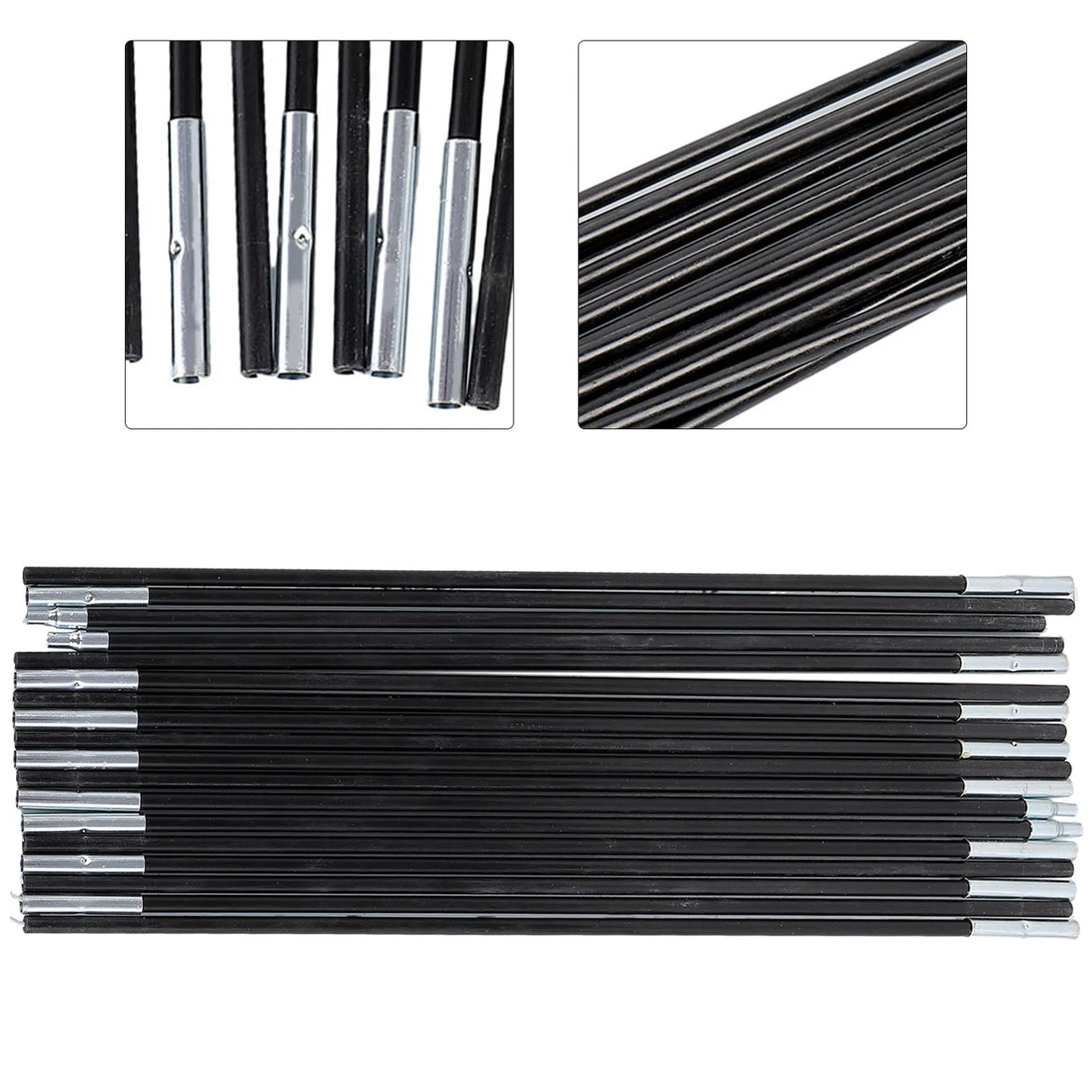 1 Pair Camping Tent  Rods Fiberglass Camping  Tent Pole Bars Outdoor Support  Rods Awning Frames Replacement  Kit Accessories