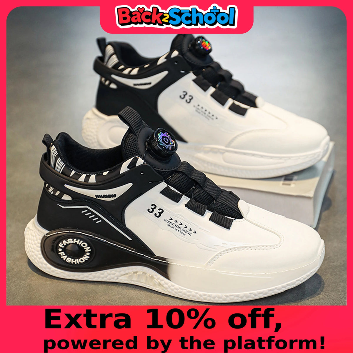 Men’s Outdoor Sneakers with Rotating Buckle – Non-Slip, Durable & Comfy Lace-Up Sports Shoes