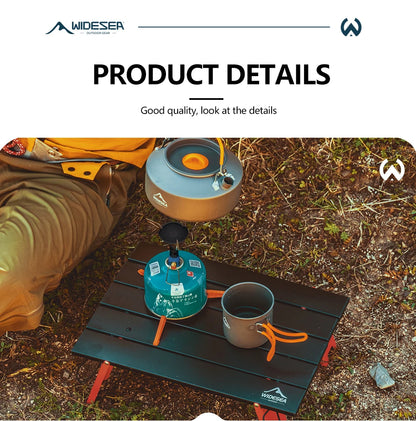 Widesea Portable Camping Gas Stove 3300W Ultralight 92g Aluminum Alloy Backpacking Stove with Carry Bag for Outdoor Cooking Hiki
