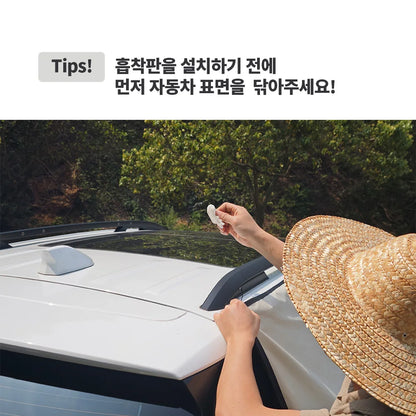 SUV Car Side Awning Tarp Black Coating Waterproof UV Protection Suction Cup Shelter Tent Camping Touring Outdoor Shade Manta Ray