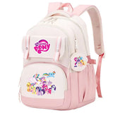 My Little Pony Large Capacity Backpack Cartoon Daypack Travel Commute Knapsack Schoolbag for Kids Girls Mochila With Coin Purse
