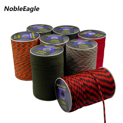 Military 550 Paracord Rope 100M 50M 31M 7 Strand 4mm Parachute Cord Camping Survival Tactical Hiking DIY Bracelet Tent Line