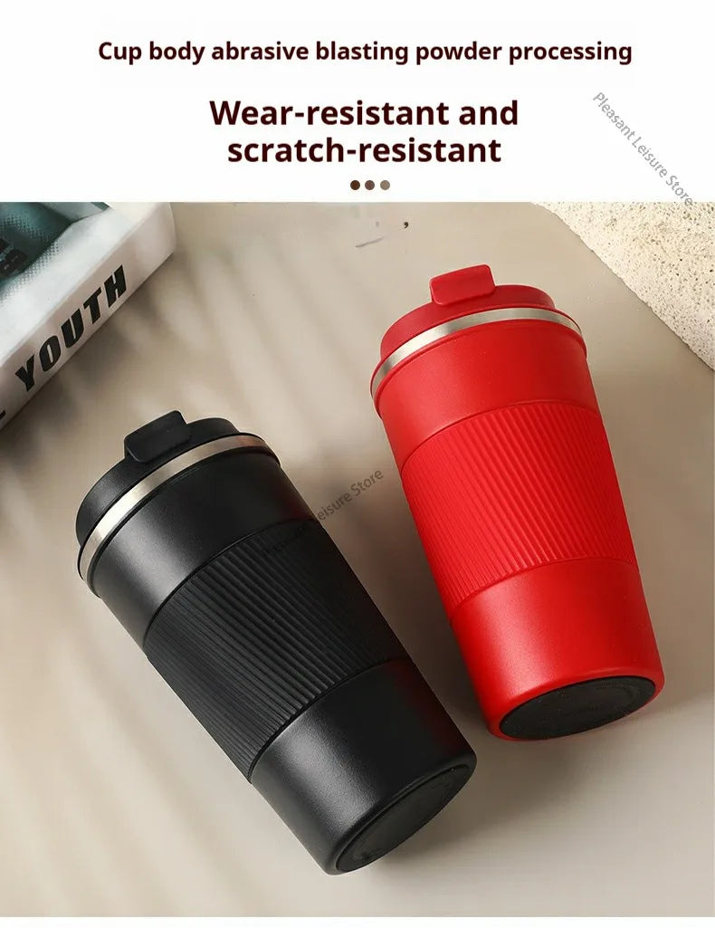 380/510ML Stainless Steel Car Thermal Cup Coffee Cup  for Outdoor Sports Cold and Heat Thermal Mug Tumbler Insulated Flask Water